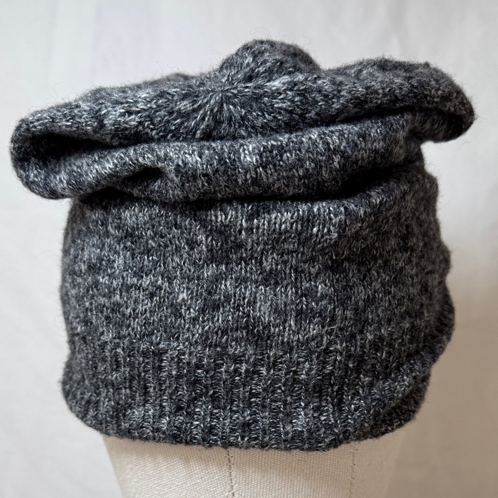 Aerie Gray Textured Knit Hat. - Picture 4 of 9